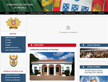 Tablet Screenshot of embaixadaportugal.org.za